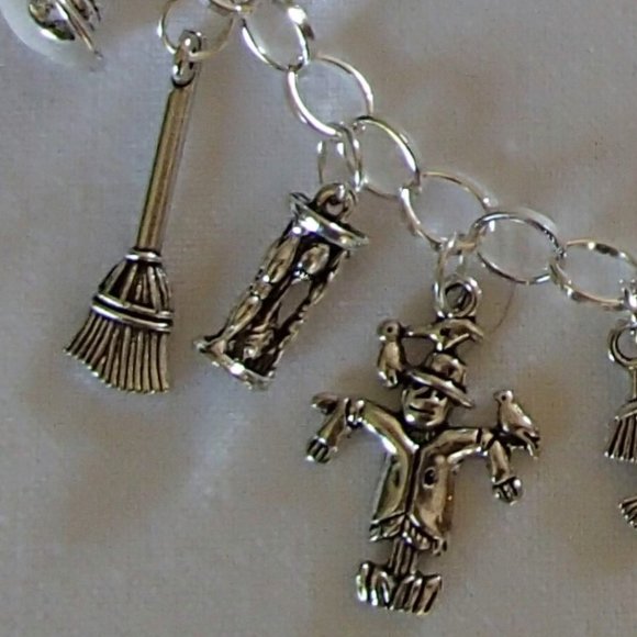 Wizard of Oz Theme Charm Bracelet SP Handcrafted + Free Organza Roses Gift Bag - Picture 9 of 16